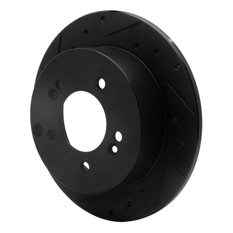 R1 Concepts R1 07-12 Kia Rondo (USA) Rear Left Drilled & Slotted Black Brake Rotor