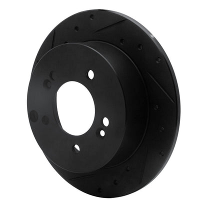 R1 Concepts R1 07-12 Kia Rondo (USA) Rear Left Drilled & Slotted Black Brake Rotor