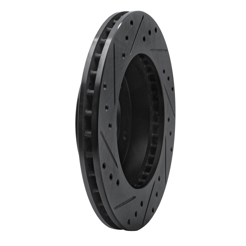 R1 Concepts R1 77-80 Buick LeSabre Rear Right Drilled & Slotted Black Brake Rotor