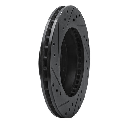 R1 Concepts R1 77-80 Buick LeSabre Rear Right Drilled & Slotted Black Brake Rotor