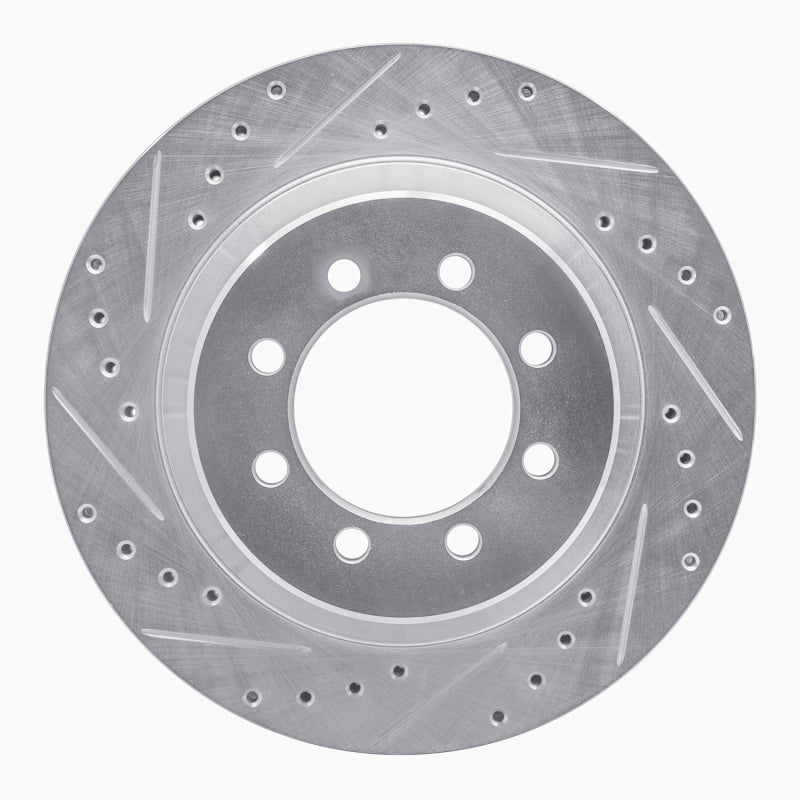R1 Concepts R1 75-94 Ford E-350 Econoline Club Wagon Front Left Drilled & Slotted Silver Brake Rotor