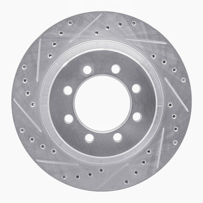 R1 Concepts R1 75-94 Ford E-350 Econoline Club Wagon Front Left Drilled & Slotted Silver Brake Rotor