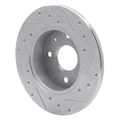 R1 Concepts R1 88-92 Daihatsu CHARADE Front Left Drilled & Slotted Silver Brake Rotor