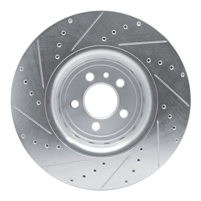 R1 Concepts R1 14-23 Dodge Charger Front Right Drilled & Slotted Silver Brake Rotor