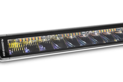 Go Rhino Xplor Blackout Combo Series Sgl Row LED Light Bar w/Amber (Side/Track Mount) 20.5in. - Blk