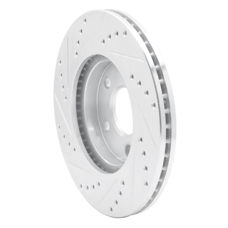 R1 Concepts R1 07-10 Chevrolet COBALT Front Right Drilled & Slotted Silver Brake Rotor