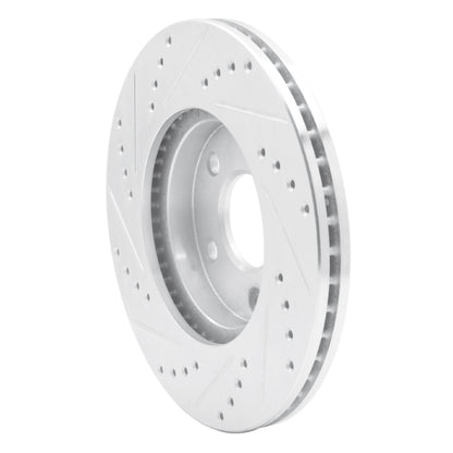 R1 Concepts R1 07-10 Chevrolet COBALT Front Right Drilled & Slotted Silver Brake Rotor