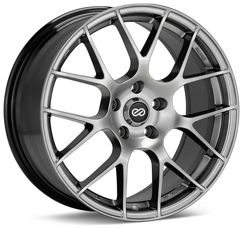 Enkei Raijin 18x8 35mm Offset 5x112 Bolt Pattern 72.6 Bore Diameter Hyper Silver Wheel