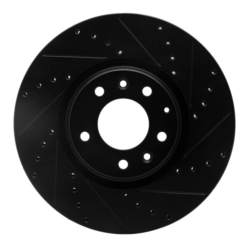 R1 Concepts R1 06-07 Mazda 6 Front Right Drilled & Slotted Black Brake Rotor