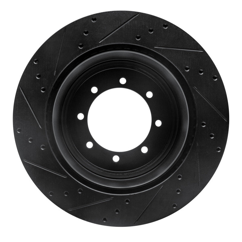 R1 Concepts R1 11-22 Ford F-350 Super Duty 2WD Rear Right Drilled & Slotted Black Brake Rotor