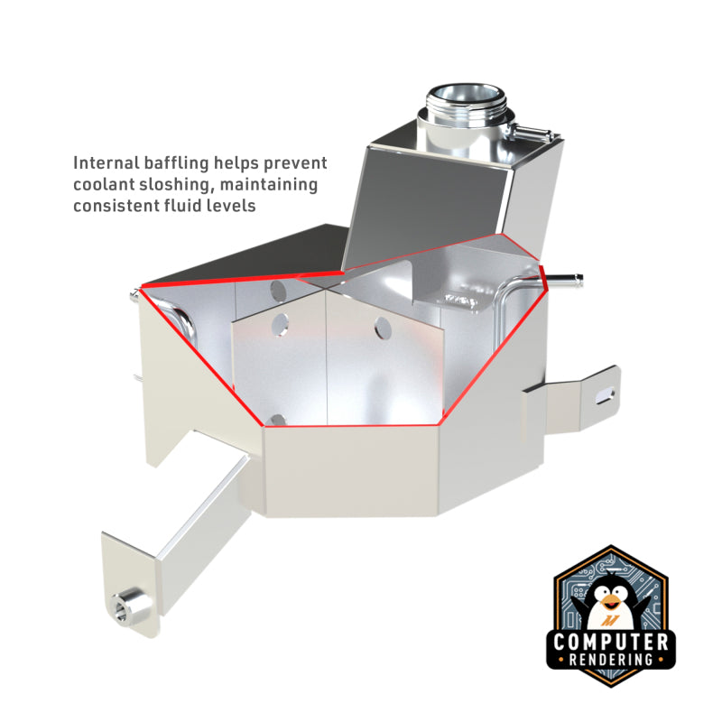 Mishimoto 13-2018 Ram 6.7L Cummins Aluminum Degas Tank - Natural