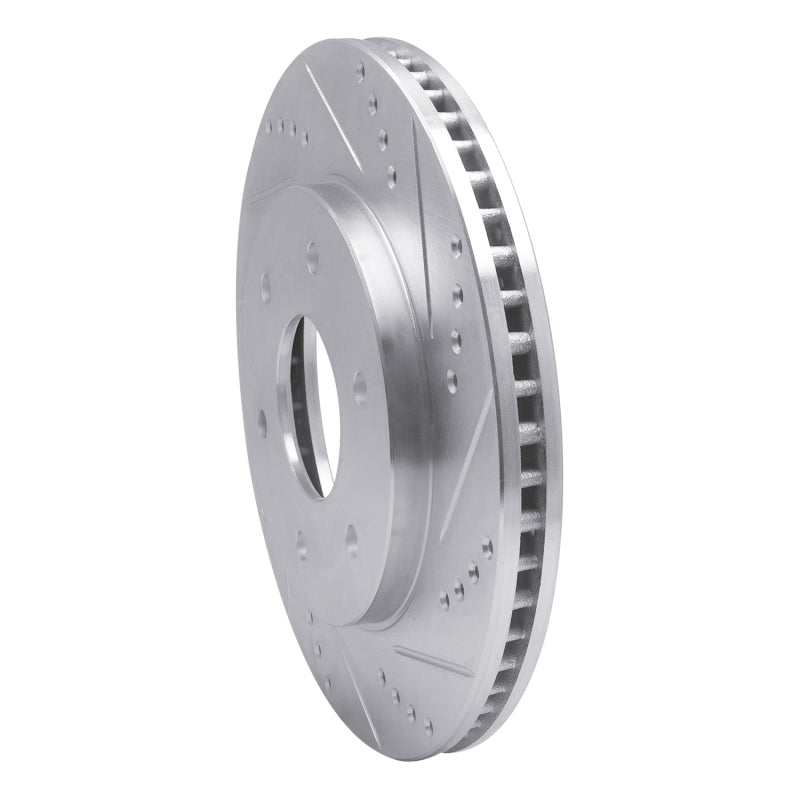 R1 Concepts R1 04-05 Infiniti QX56 Front Right Drilled & Slotted Silver Brake Rotor