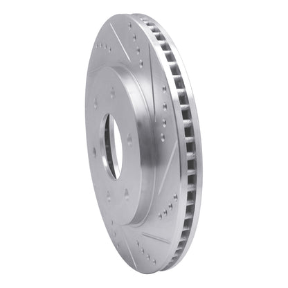 R1 Concepts R1 04-05 Infiniti QX56 Front Right Drilled & Slotted Silver Brake Rotor