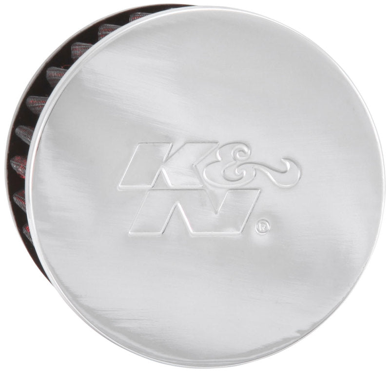 K&N Engineering K&N 1.75in Flange ID x 3in OD x 2.5in H Chrome Finish Rubber Base Crankcase Vent Filter