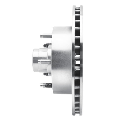 R1 Concepts R1 94-03 Ford E-150 Econoline Club Wagon Front Right Drilled & Slotted Silver Brake Rotor