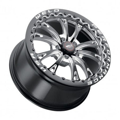 Weld S90880563P65 Belmont Beadlock S908 Wheel 18x10.5 5x120.65 ET65 BS8.25 Gloss Black MIL - DIA