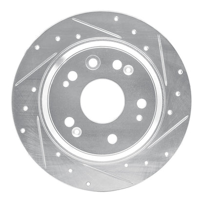 R1 Concepts R1 02-04 Acura RL Rear Right Drilled & Slotted Silver Brake Rotor