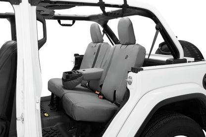 Bestop 18-23 Jeep Wrangler JL 4-Door Exc. 4Xe Rear W/ Fold Down Arm Rest Seat Covers (Charcoal)