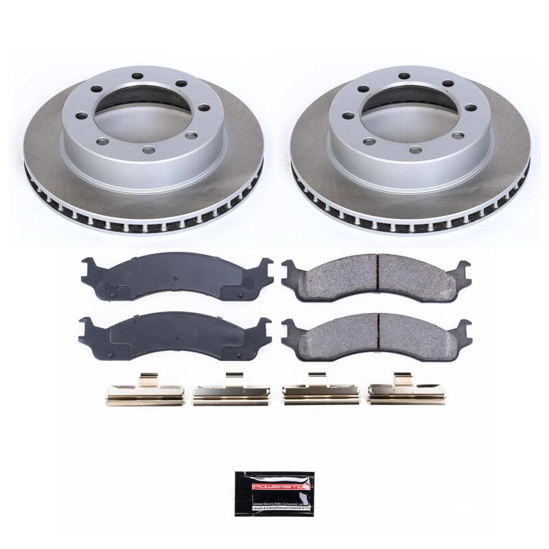 PowerStop Power Stop 95-97 Ford F-350 Front Semi-Coated Rotor Kit