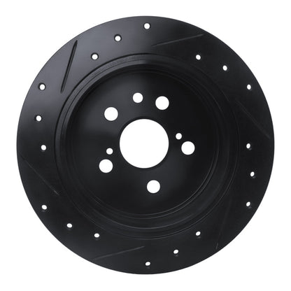 R1 Concepts R1 94-95 Toyota Celica Rear Right Drilled & Slotted Black Brake Rotor