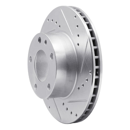 R1 Concepts R1 82-86 BMW 735I Front Right Drilled & Slotted Silver Brake Rotor