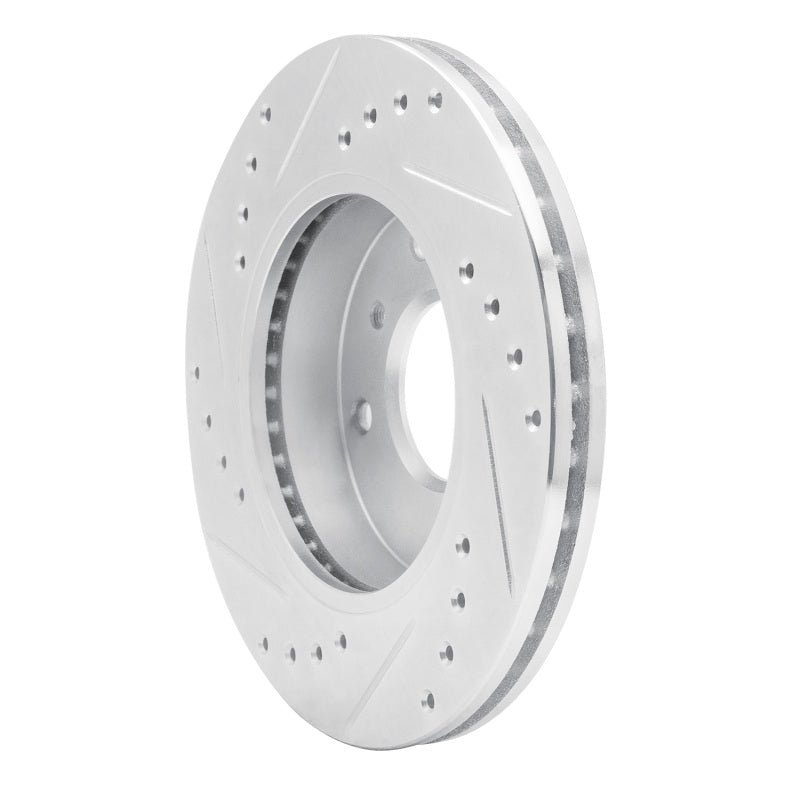 R1 Concepts R1 89-13 Infiniti G20 Front Right Drilled & Slotted Silver Brake Rotor