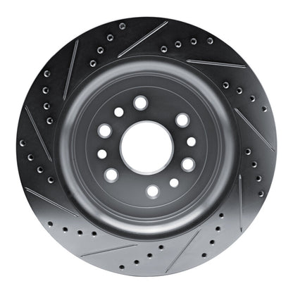 R1 Concepts R1 21-25 Jeep Grand Wagoneer Rear Right Drilled & Slotted Silver Brake Rotor