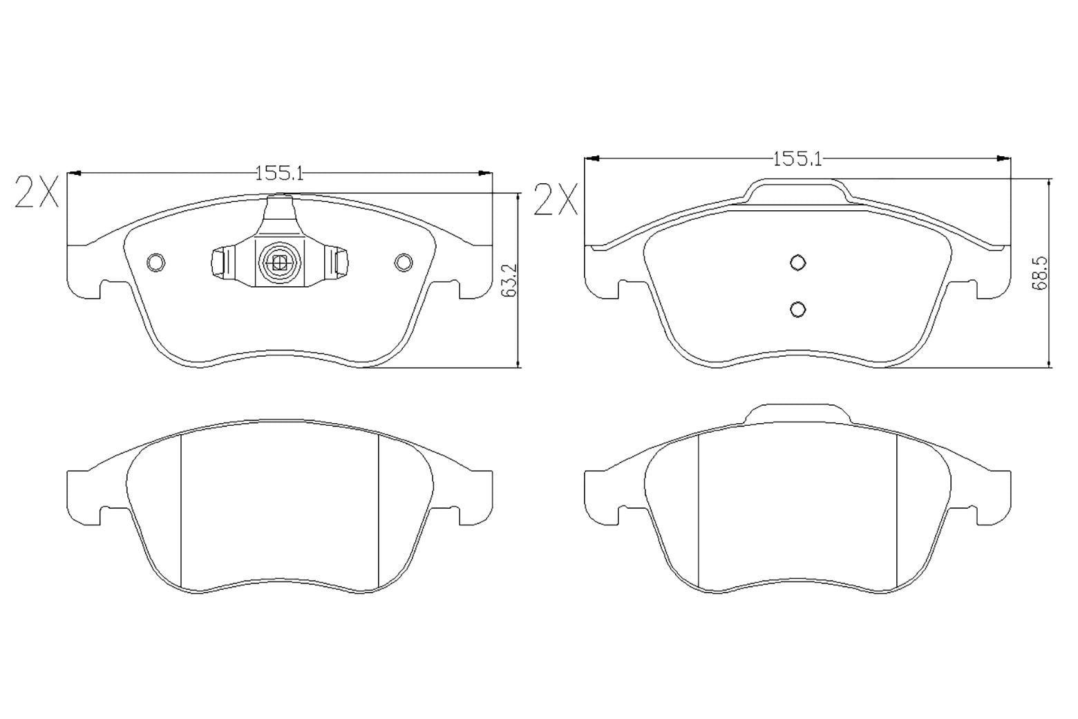 BOGAP R8210127 Brake Pad Set, Disc Brake | ML Performance Car Parts