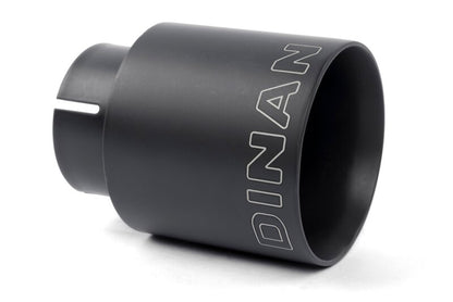 Dinan Double-Walled 4in Clamp-On Exhaust Tip - Black - 4in Outlet / 3in Inlet