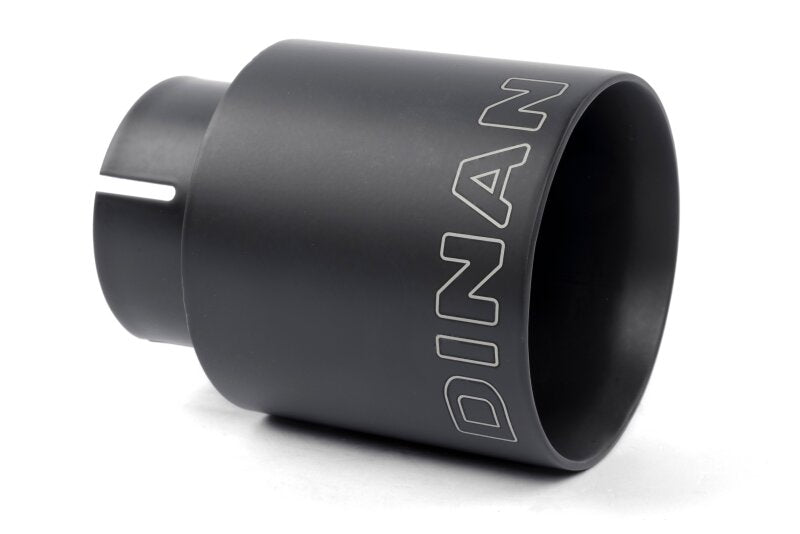 Dinan Double-Walled 4in Clamp-On Exhaust Tip - Black - 4in Outlet / 2.75in Inlet