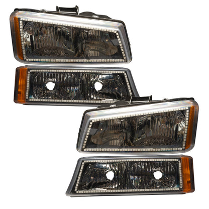 ORACLE Lighting Oracle 03-06 Chevy Silv Pre-Assembled Headlights w/ Parking Lights - w/ Simple Controller