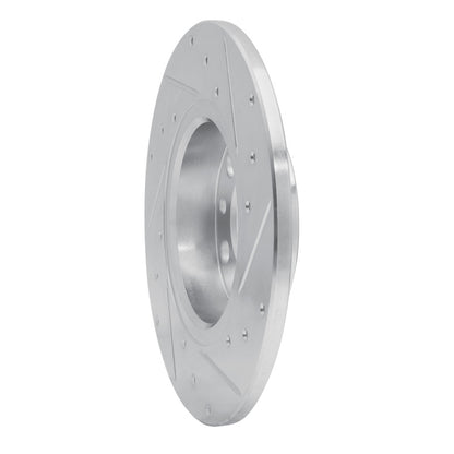 R1 Concepts R1 15-25 Alfa Romeo Tonale Rear Left Drilled & Slotted Silver Brake Rotor