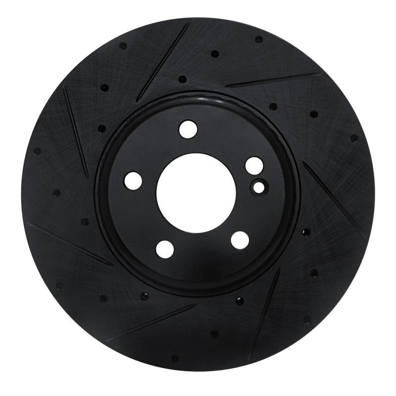 R1 Concepts R1 15-23 Mercedes-Benz C300 Sedan Front Left Drilled & Slotted Black Brake Rotor