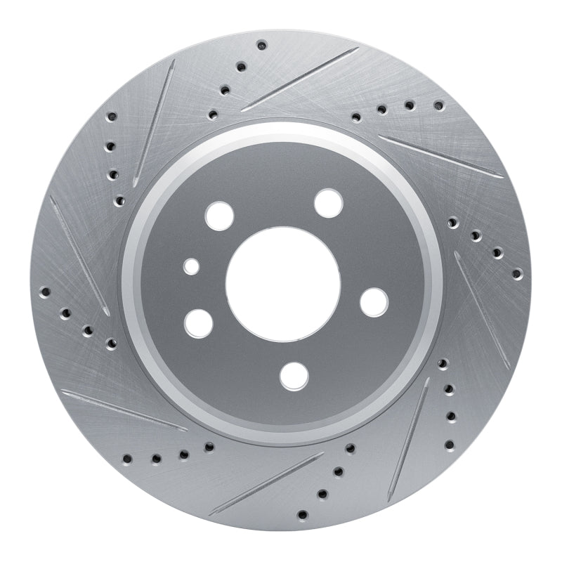 R1 Concepts R1 17-25 Tesla Model 3 Rear Left Drilled & Slotted Silver Brake Rotor