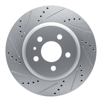 R1 Concepts R1 17-25 Tesla Model 3 Rear Left Drilled & Slotted Silver Brake Rotor