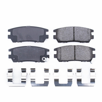 PowerStop Power Stop 92-00 Mitsubishi Montero Rear Z17 Evolution Ceramic Brake Pads w/Hardware