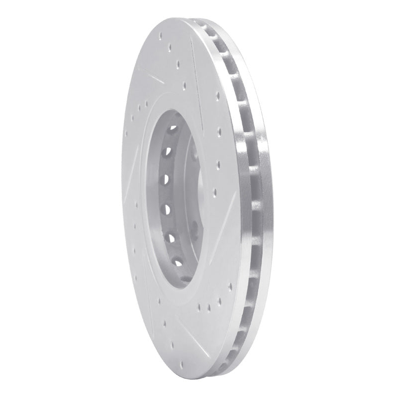 R1 Concepts R1 20-25 Nissan Kicks Front Left Drilled & Slotted Silver Brake Rotor