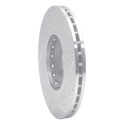 R1 Concepts R1 20-25 Nissan Kicks Front Left Drilled & Slotted Silver Brake Rotor