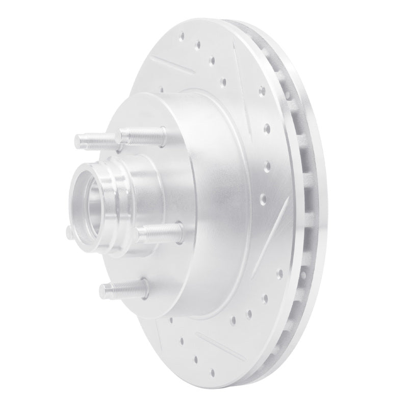 R1 Concepts R1 98-02 Ford Ranger (USA/Canada) Front Right Drilled & Slotted Silver Brake Rotor