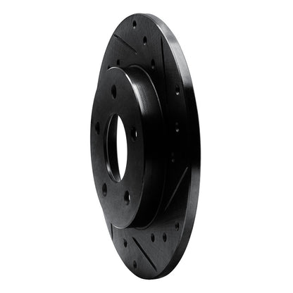 R1 Concepts R1 88-92 Dodge Monaco Rear Right Drilled & Slotted Black Brake Rotor