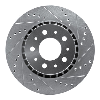 R1 Concepts R1 82-92 Volvo 780 Front Right Drilled & Slotted Silver Brake Rotor