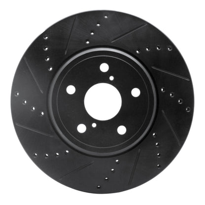 R1 Concepts R1 01-06 Lexus LS430 Front Left Drilled & Slotted Black Brake Rotor