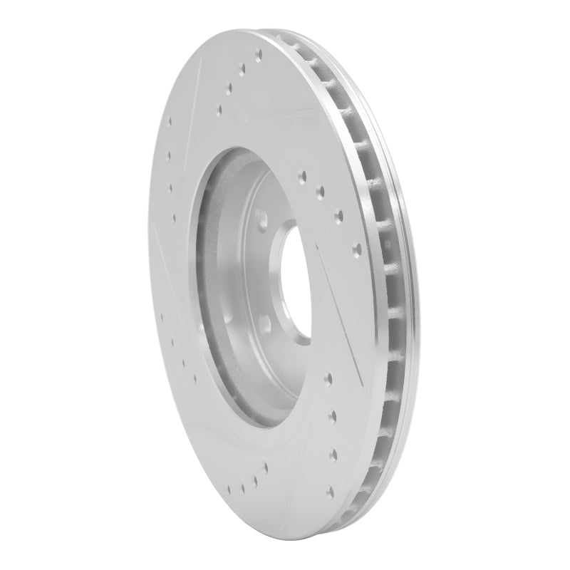 R1 Concepts R1 14-23 Nissan Rogue Front Right Drilled & Slotted Silver Brake Rotor