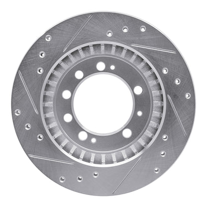 R1 Concepts R1 83-89 Chrysler Conquest Rear Right Drilled & Slotted Silver Brake Rotor