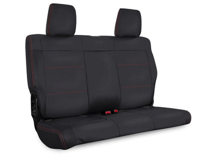PRP Seats PRP 07 Jeep Wrangler JKU Rear Seat Cover/4 door - Black with Red Stitching