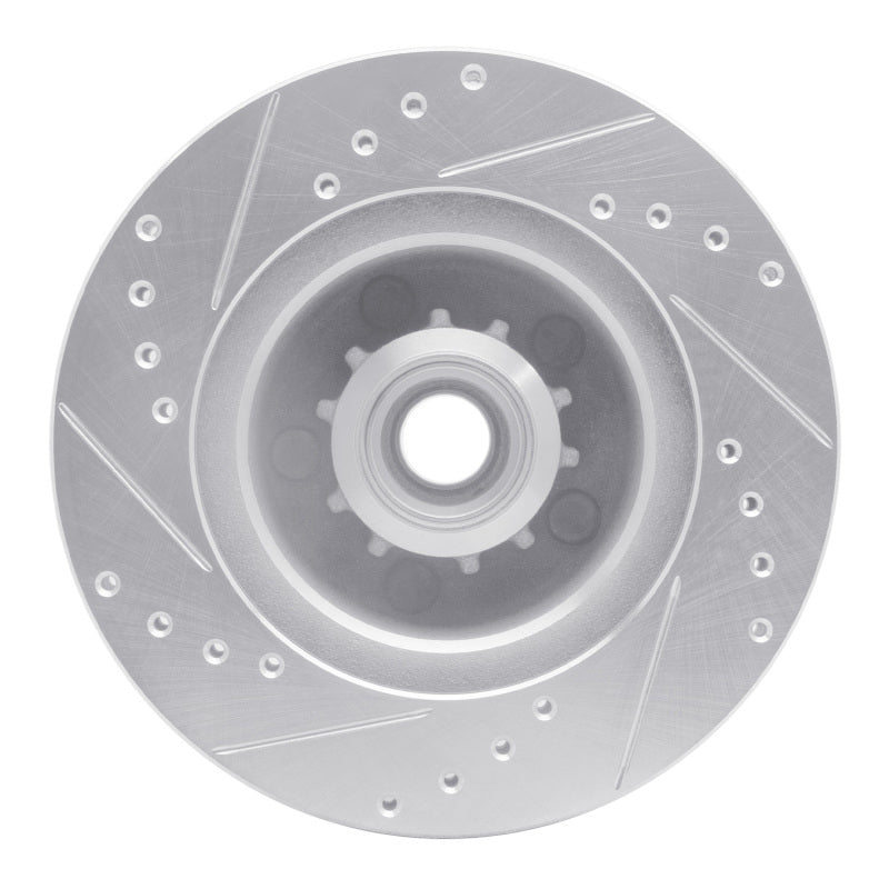 R1 Concepts R1 70-72 Dodge CHALLENGER Front Right Drilled & Slotted Silver Brake Rotor