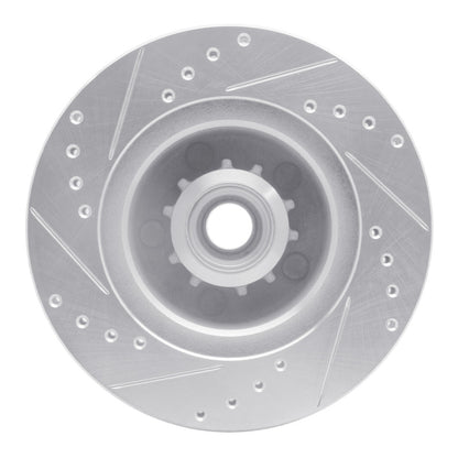 R1 Concepts R1 70-72 Dodge CHALLENGER Front Right Drilled & Slotted Silver Brake Rotor
