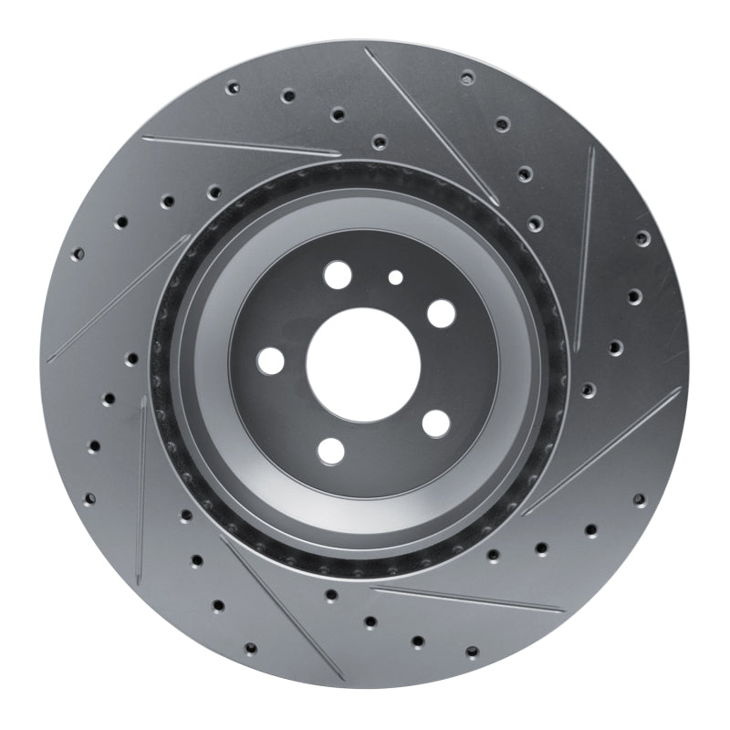 R1 Concepts R1 17-25 Tesla Model 3 Front Left Drilled & Slotted Silver Brake Rotor