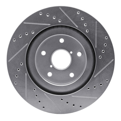 R1 Concepts R1 19-24 Subaru Forester Front Left Drilled & Slotted Silver Brake Rotor
