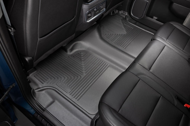 Husky Liners 19-23 Chevrolet Silverado 1500 Crew Cab WeatherBeater Blk Front & 2nd Seat Floor Liners